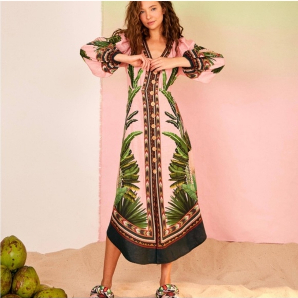 NWOT FARM RIO | $275 Amazonia Forest Maxi Dress - Picture 5 of 6
